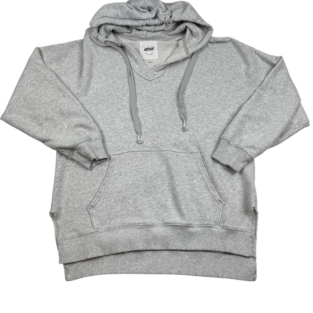 Aerie Oversized Relaxed Fit Soft Comfy Cozy V-Neck Pullover Sweatshirt Women's S